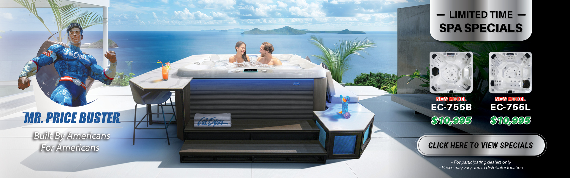 Calspas hot tub being used in a family setting - Janesville